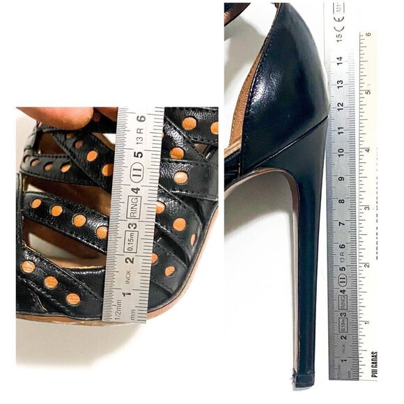 Alaïa Black Leather Caged High Heel Sandal with Ankle Strap, Size 36 EU, in Box - Picture 11 of 16